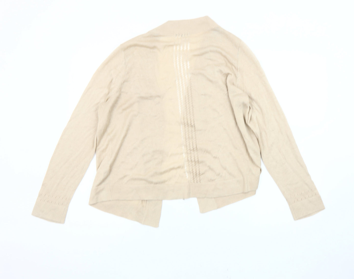 Tu Women’s Beige Crochet Detail Knit Cardigan Size 18