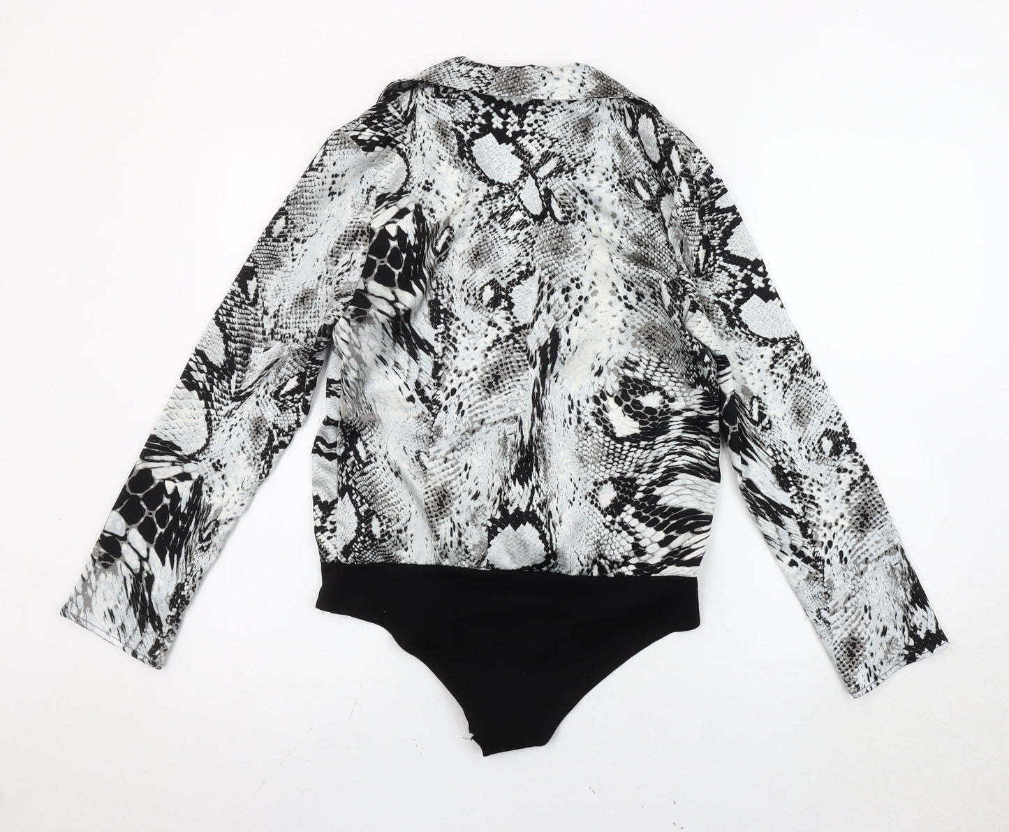 Quiz Women’s Multicoloured Snake Print Collared Bodysuit Size 10