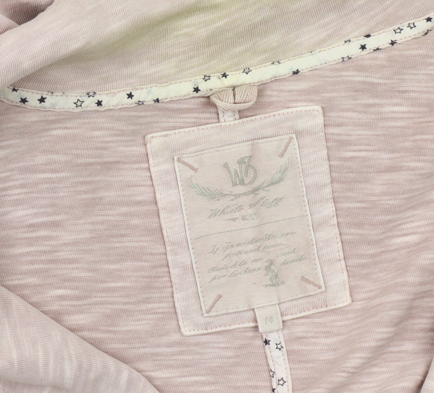 White Stuff Women’s Pink Jersey Cotton Blazer Size 14 Single Breasted