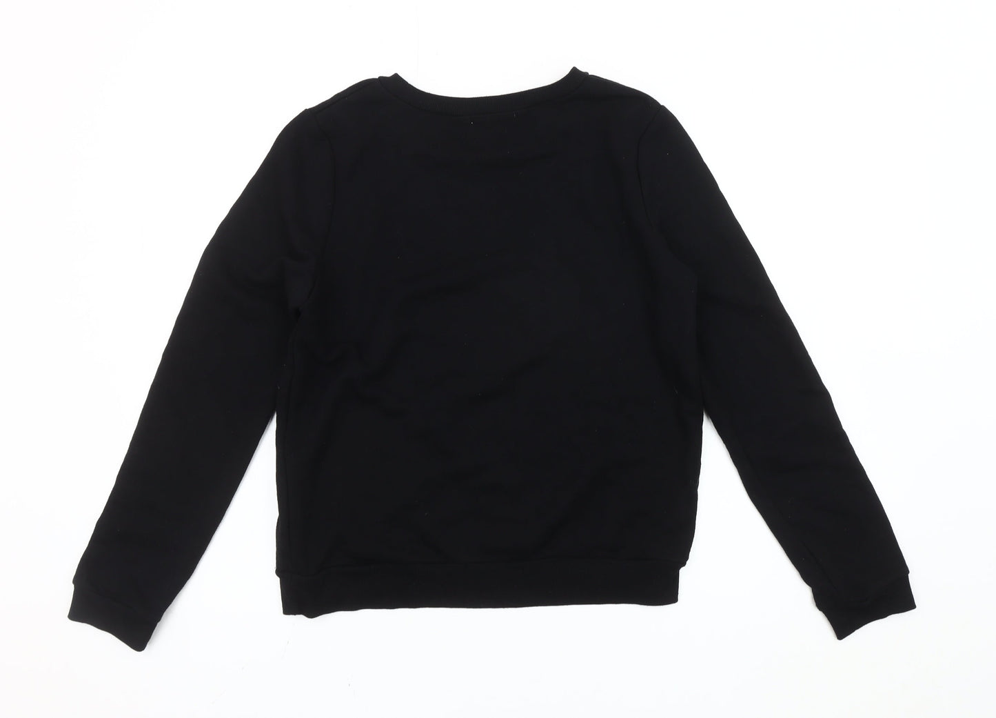 Pink Latte Girls Black 8 Years Pullover Sweatshirt Graphic Print