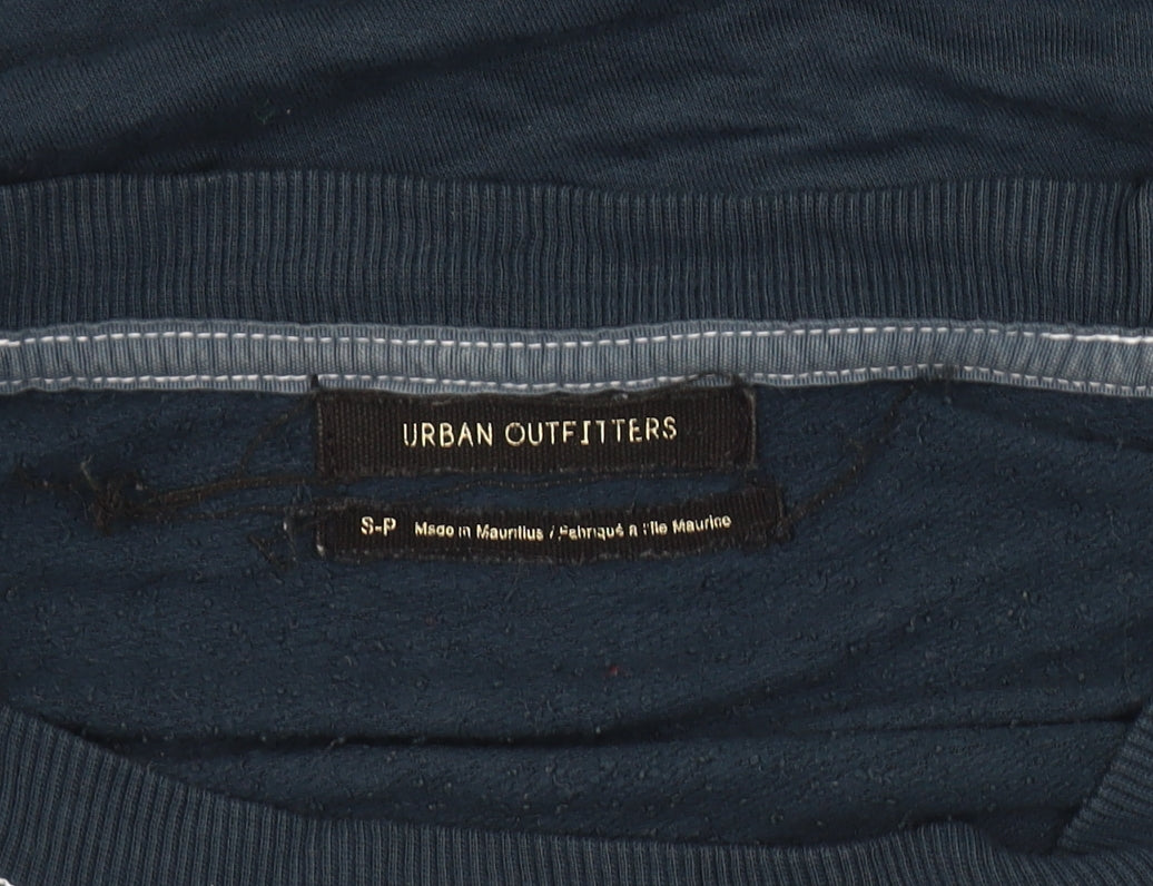 Womens UK Size S Urban Outfitters Blue Cropped T-Shirt