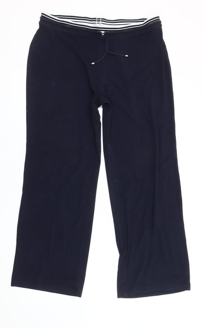 M&Co. Womens Black L Straight Leg Sweatpants Elastic Waist