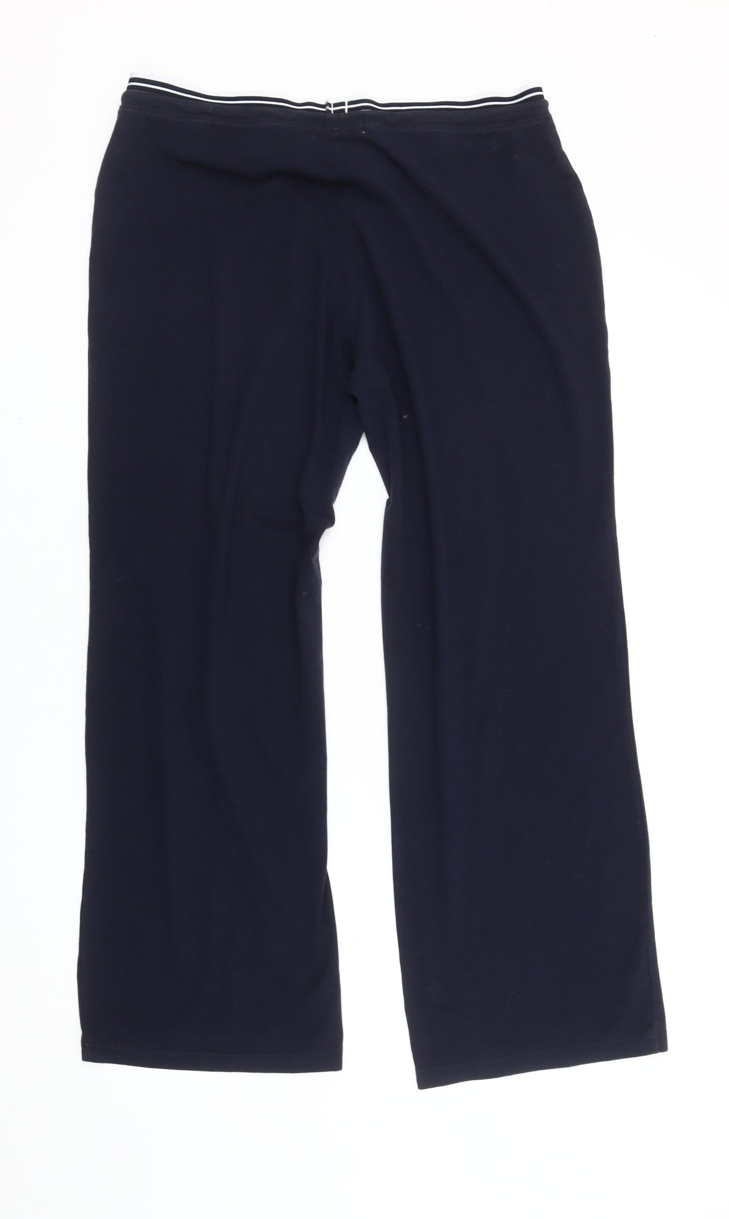 M&Co. Womens Black L Straight Leg Sweatpants Elastic Waist