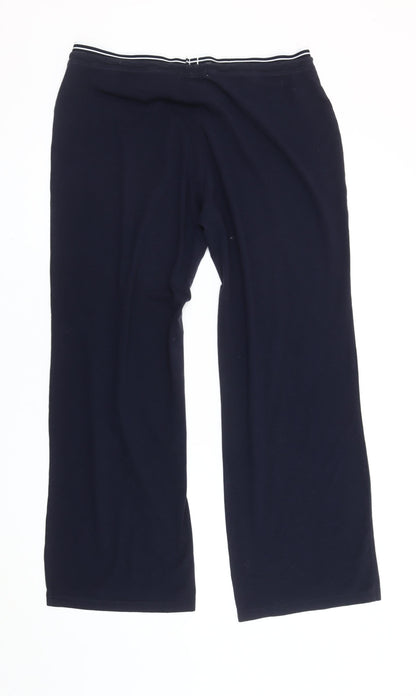 M&Co. Womens Black L Straight Leg Sweatpants Elastic Waist