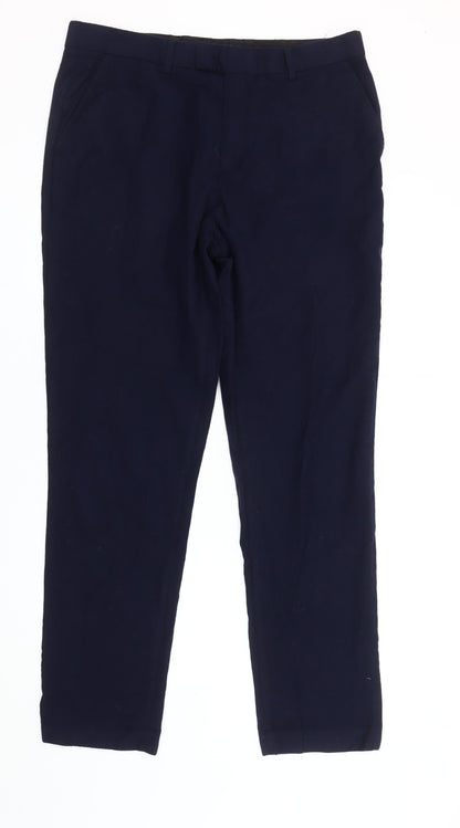 Mens UK Size 26L Simon Carter  Dress Pants Blue Trousers