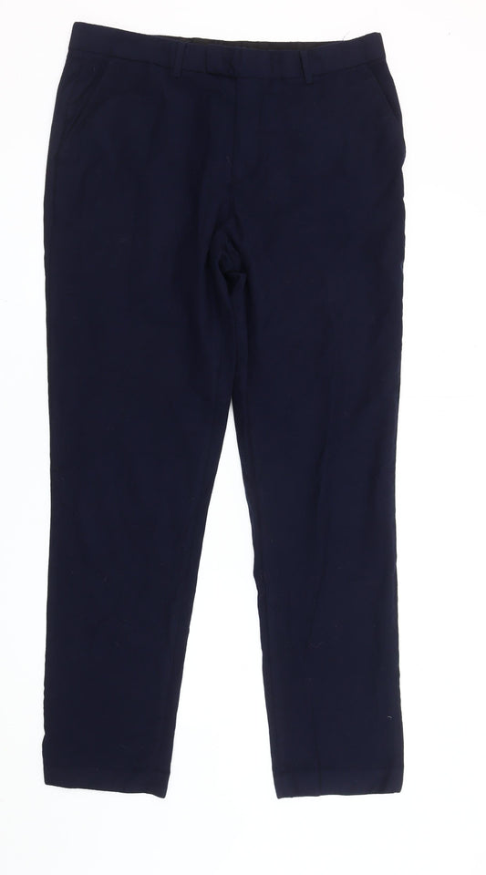 Mens UK Size 26L Simon Carter  Dress Pants Blue Trousers