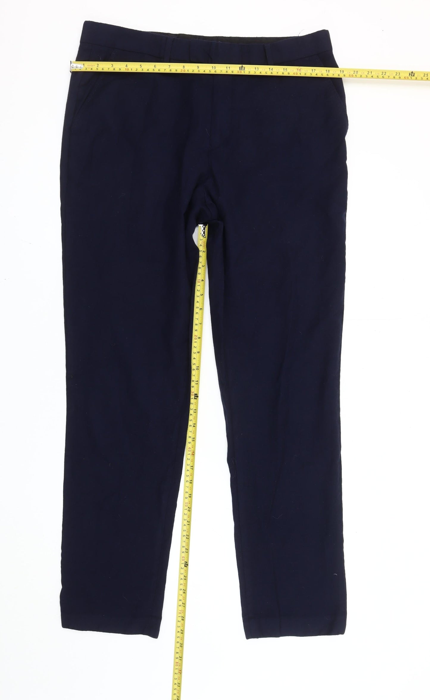 Mens UK Size 26L Simon Carter  Dress Pants Blue Trousers