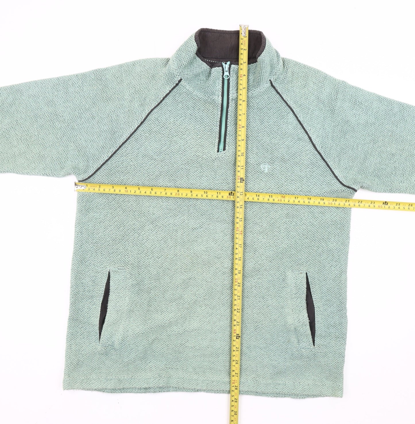 Mens UK Size M Cotton Traders Green Pullover Sweatshirt