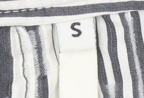 Firetrap Women's Black Striped Short Pinafore Dress Size S Casual Summer