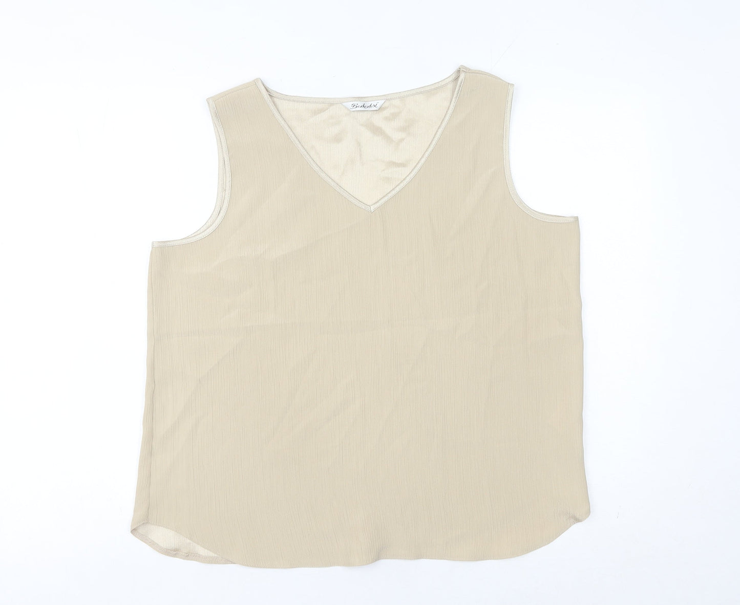 Womens UK Size 16 Berkertex Beige Basic Tank