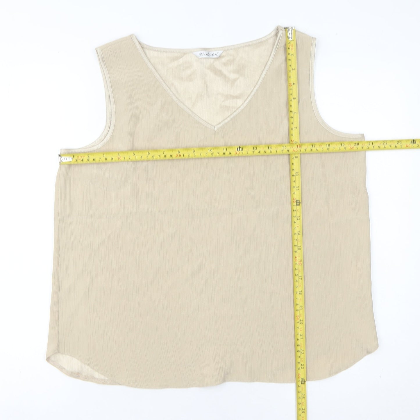 Womens UK Size 16 Berkertex Beige Basic Tank
