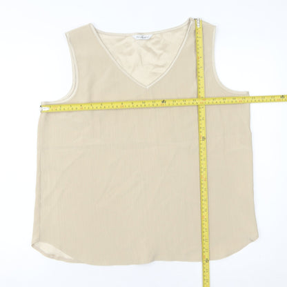 Womens UK Size 16 Berkertex Beige Basic Tank