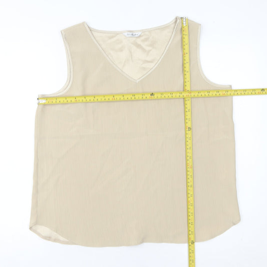 Womens UK Size 16 Berkertex Beige Basic Tank