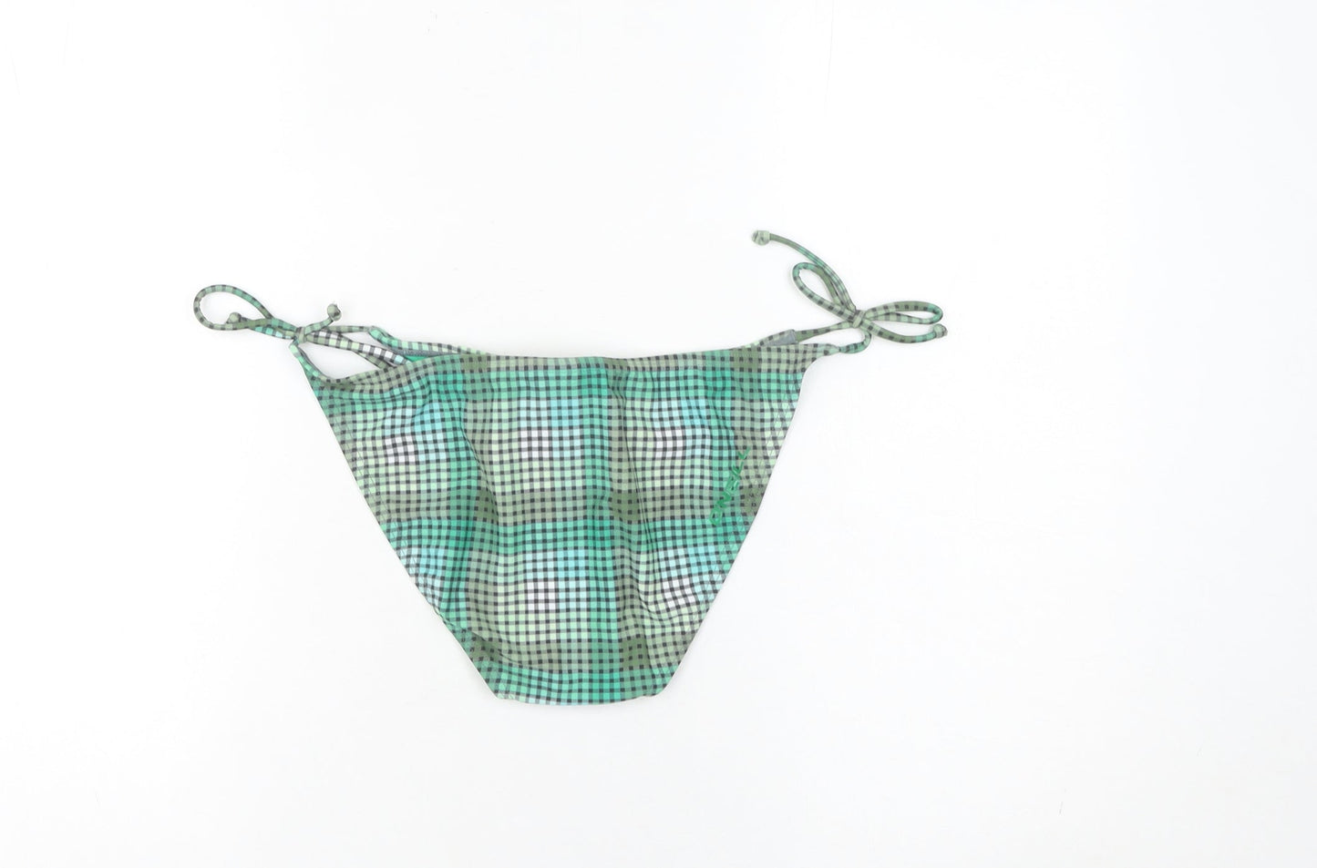 O'Neill Women Green Check Bikini Swim Bottom Size 12 Adjustable