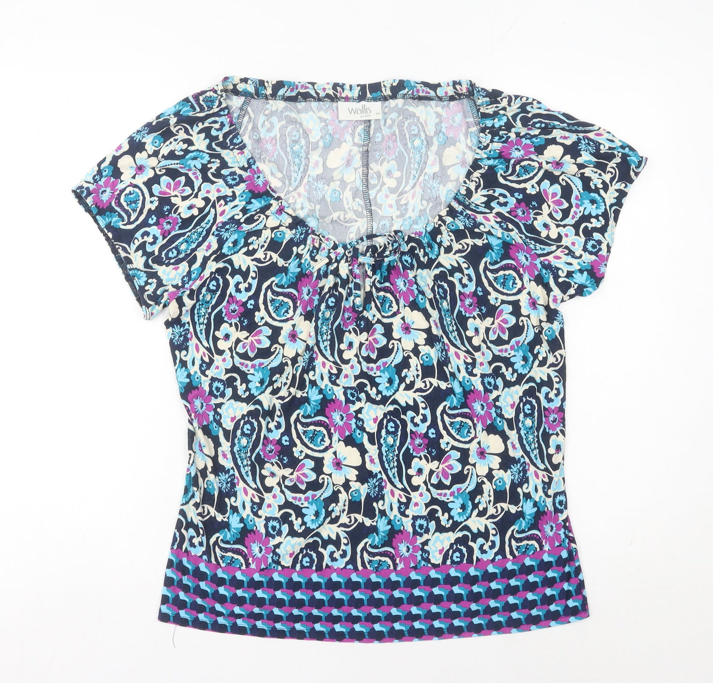 Womens UK Size 14 Wallis Multicoloured Tunic Blouse
