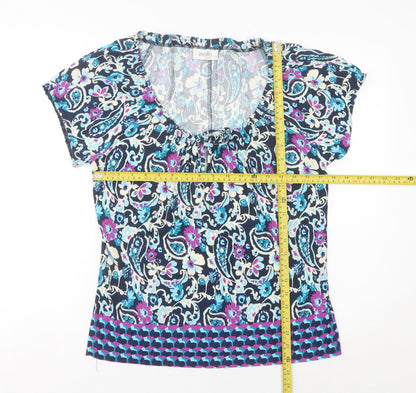 Womens UK Size 14 Wallis Multicoloured Tunic Blouse