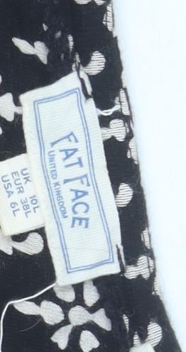 Fat Face Women’s Black Geometric Shift Dress Size 10 Knee Length