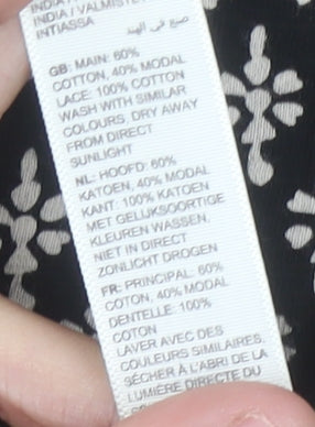 Fat Face Women’s Black Geometric Shift Dress Size 10 Knee Length