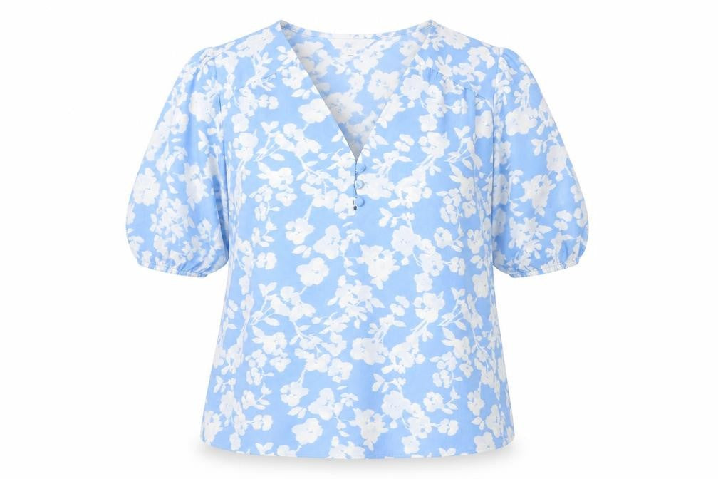 Womens UK Size 6 Marks and Spencer Blue Basic Blouse