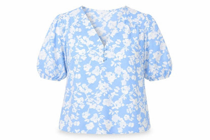 Womens UK Size 6 Marks and Spencer Blue Basic Blouse
