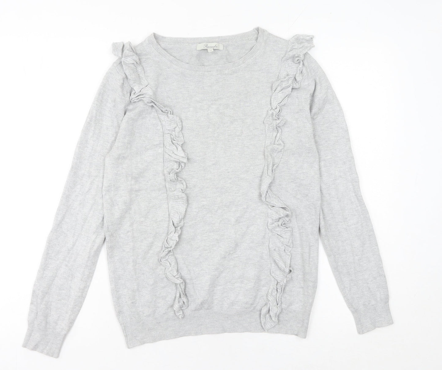 Womens UK Size 10 Peacocks Grey Pullover Jumper