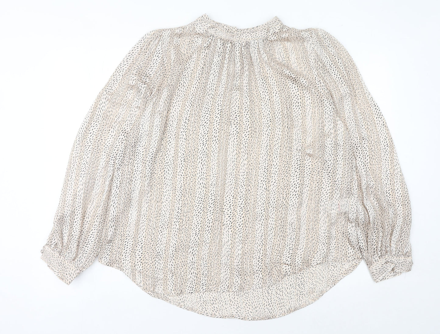 Womens UK Size 14 Peacocks Beige Basic Blouse