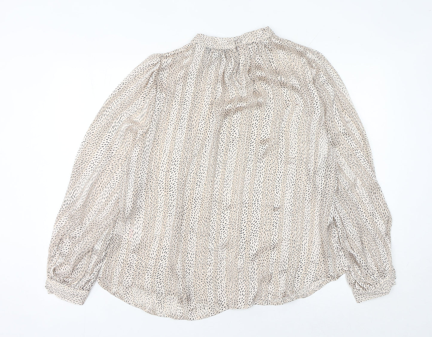 Womens UK Size 14 Peacocks Beige Basic Blouse