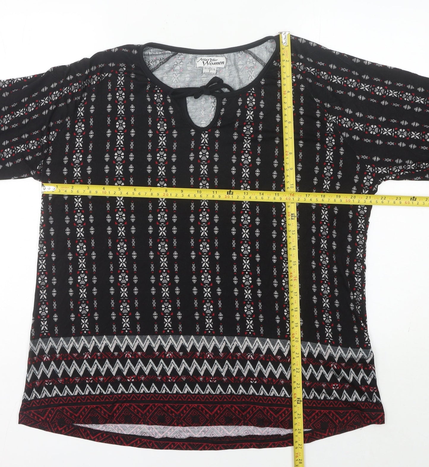 Womens UK Size 14 Atlas For Women Multicoloured Tunic Blouse