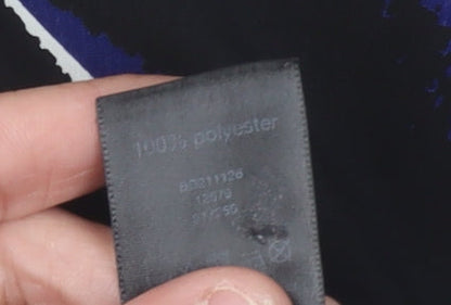 F&F Women’s Black Blue White Sheath Dress Size 10 Knee Length