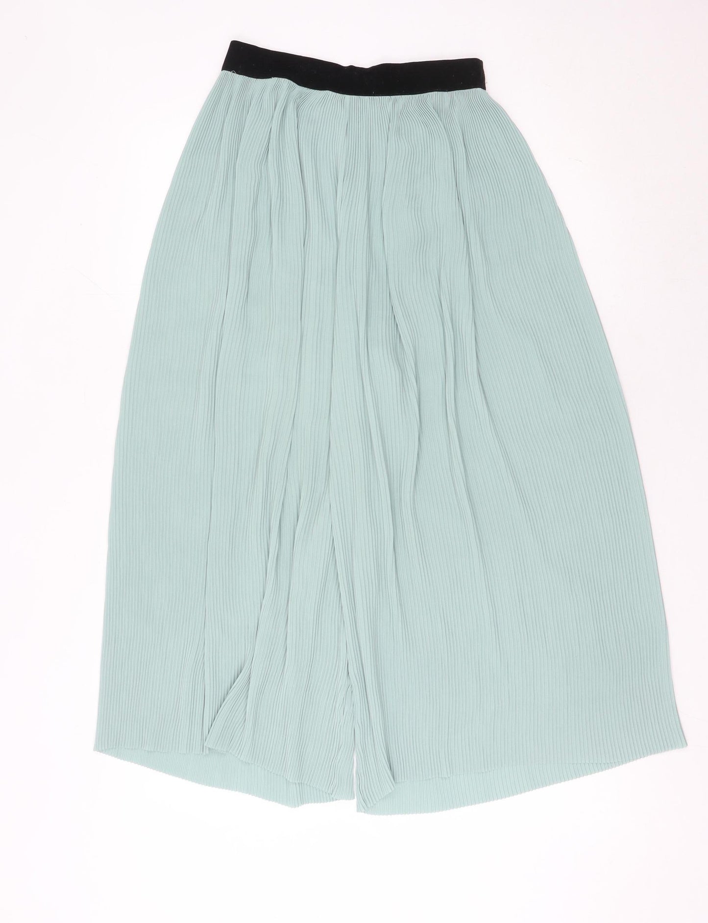 Zara Basic Women’s Green Wide-Leg High Rise Trousers Size S