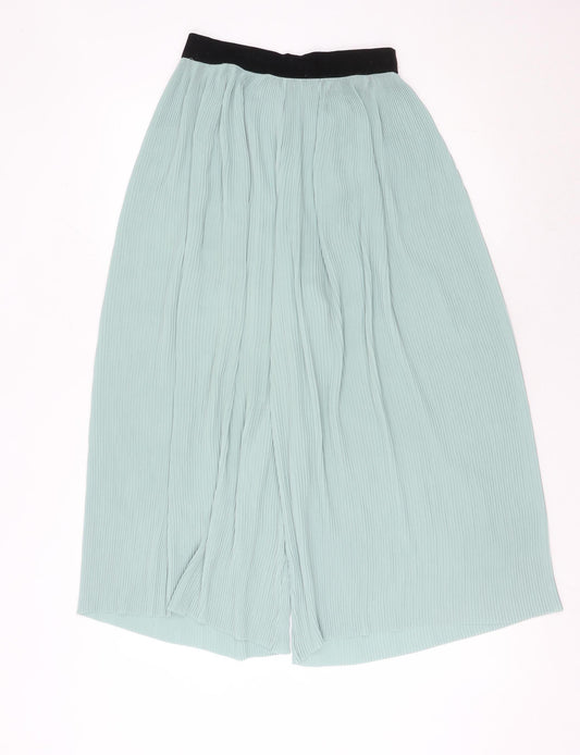 Zara Basic Women’s Green Wide-Leg High Rise Trousers Size S