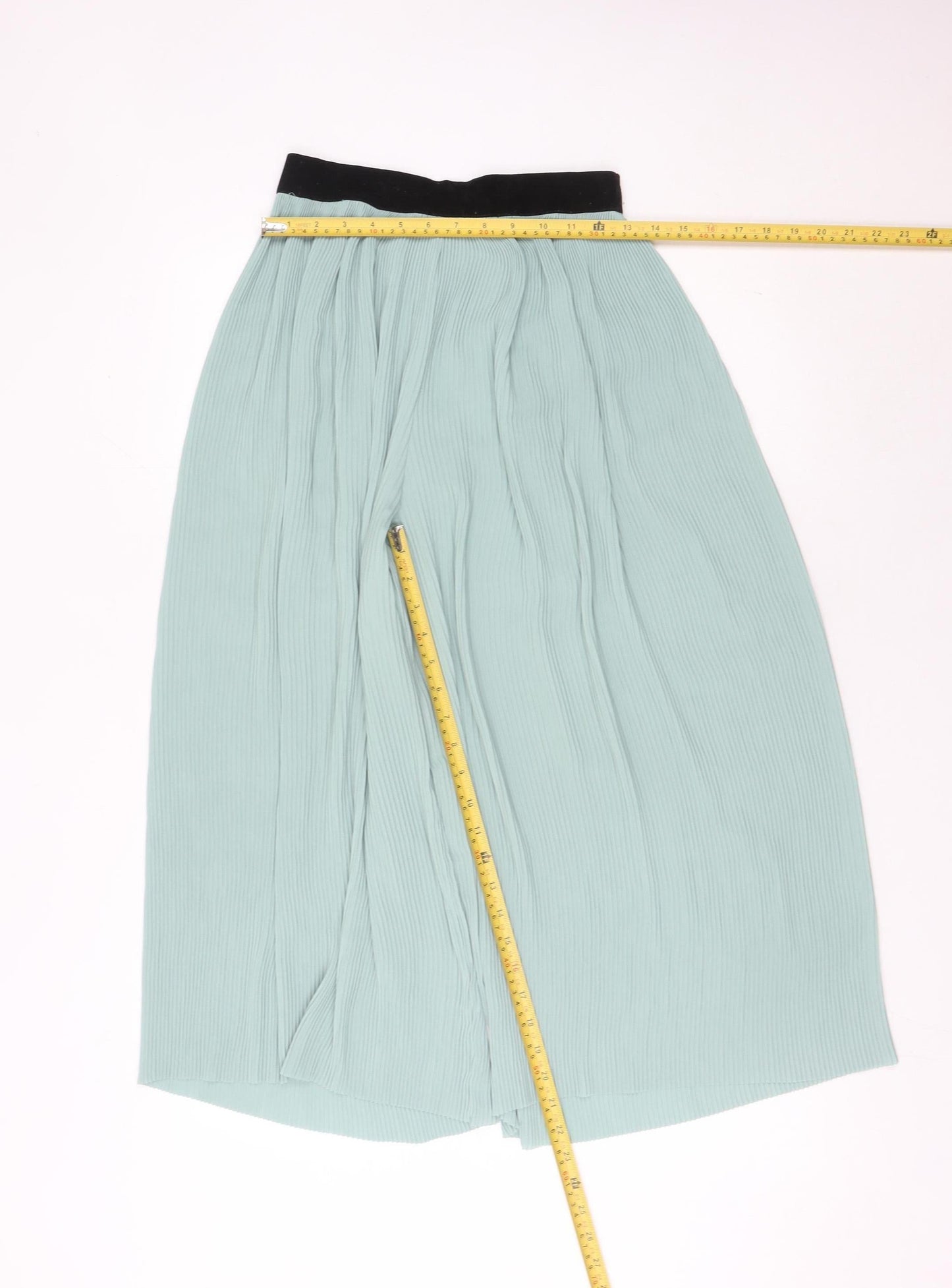 Zara Basic Women’s Green Wide-Leg High Rise Trousers Size S