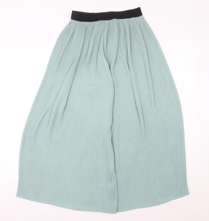 Zara Basic Women’s Green Wide-Leg High Rise Trousers Size S
