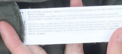 Mango Women’s Green Chino Trousers Slim Fit Size 12 Stretch