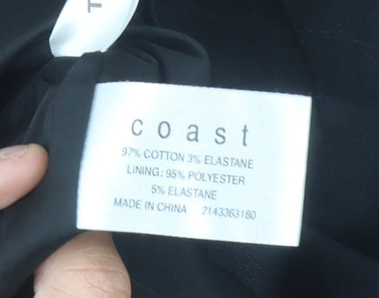 Coast Women’s Black Size 10 Strapless Beaded Long Formal A-Line Dress