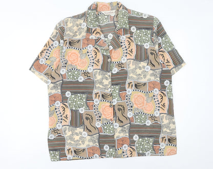 Essentials Bon Marché Women's Multicoloured Floral Button-Up Shirt Size 16