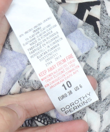 Womens UK Size 10 Dorothy Perkins Multicoloured Tunic Blouse