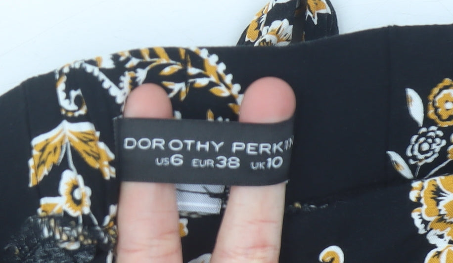 Dorothy Perkins Women’s Black Paisley High Rise Pencil Skirt UK 10