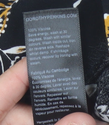 Dorothy Perkins Women’s Black Paisley High Rise Pencil Skirt UK 10