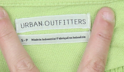 Urban Outfitters Women’s Green Cropped Puff Sleeve Blouse Size S