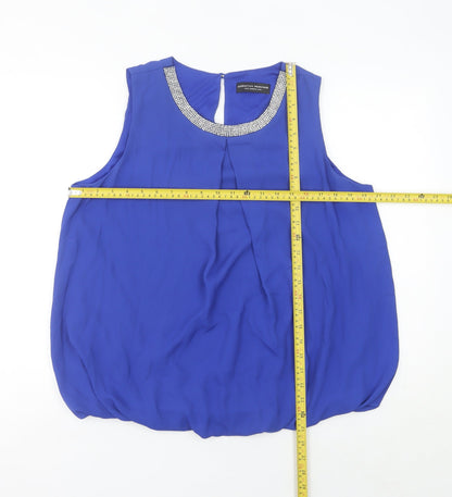 Womens UK Size 16 Dorothy Perkins Blue Basic Blouse
