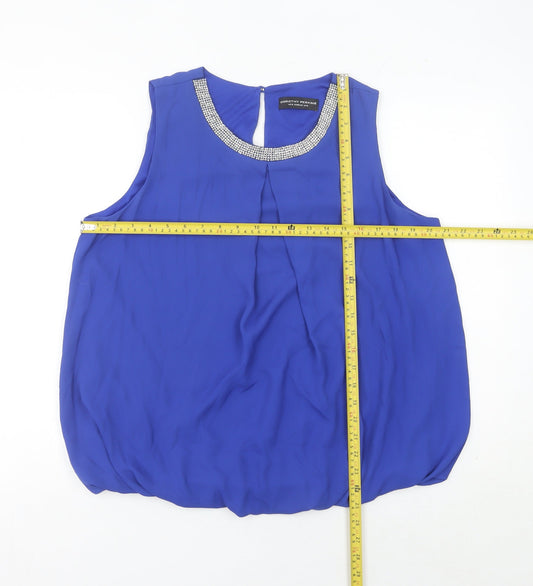 Womens UK Size 16 Dorothy Perkins Blue Basic Blouse