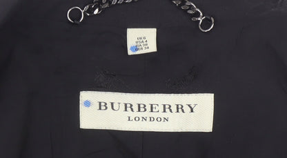 Burberry Women’s Black Wool Tailored Blazer UK 6 Slim Fit