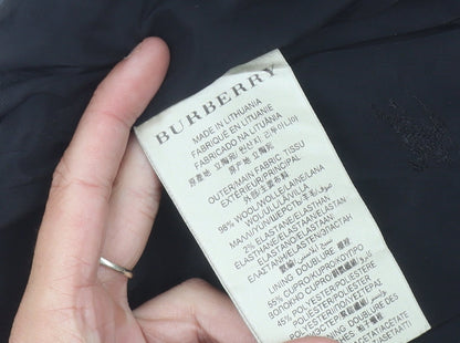 Burberry Women’s Black Wool Tailored Blazer UK 6 Slim Fit
