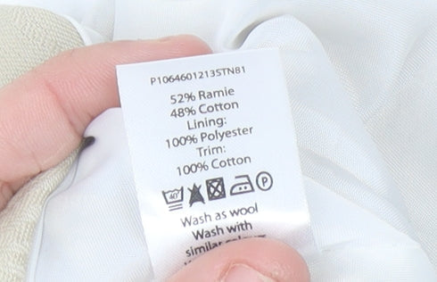 David Emanuel Womens Beige Size 14 A-Line Knee Length Skirt Lined