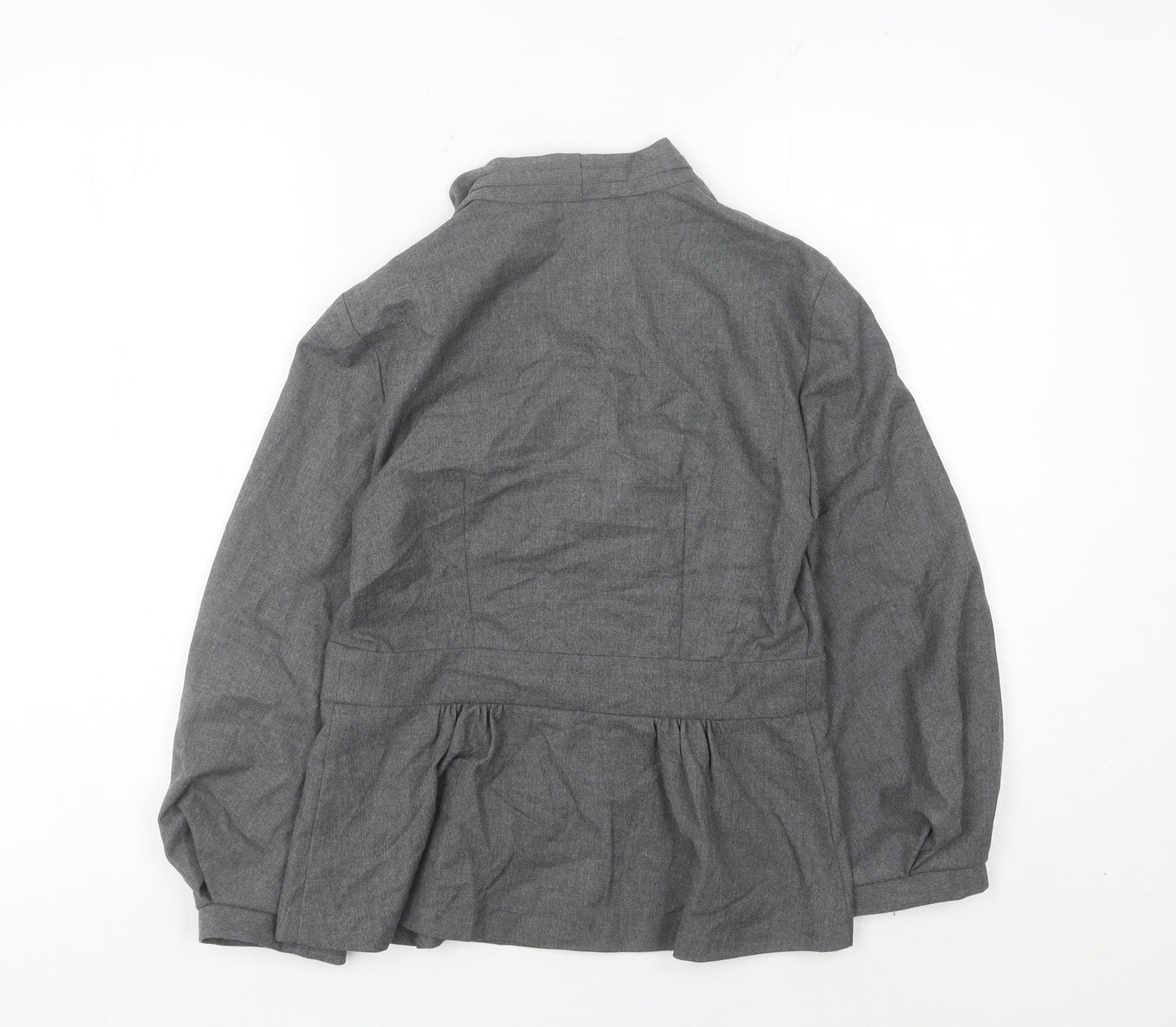 Zara Woman Grey XS Single-Breasted Shawl Collar Blazer