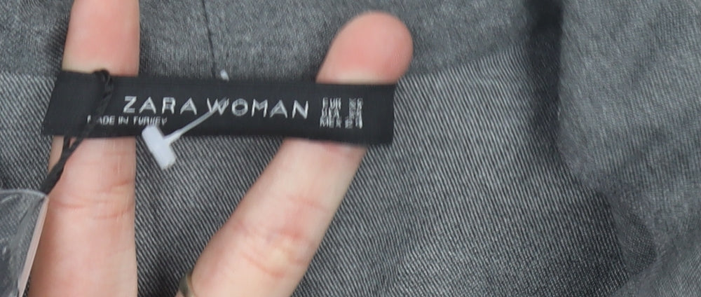 Zara Woman Grey XS Single-Breasted Shawl Collar Blazer