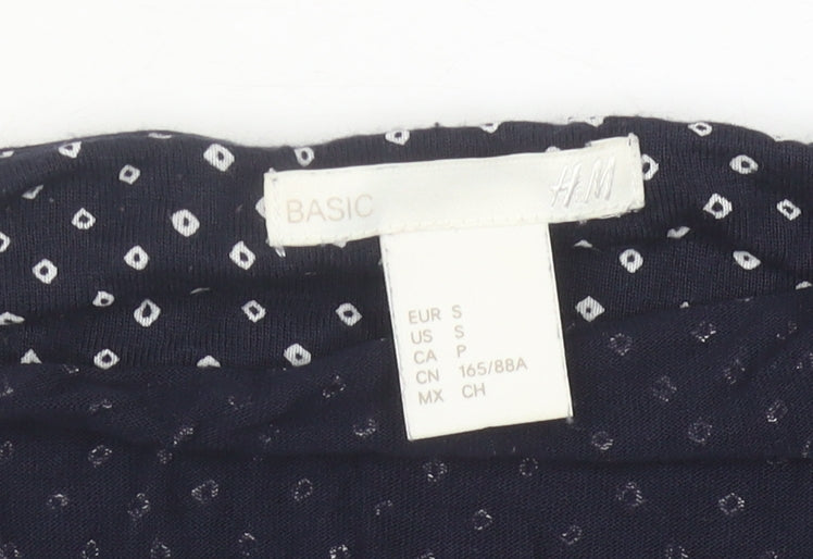 H&M Women’s Black Polka Dot Wide-Leg Viscose Jumpsuit Size 8