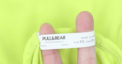 Pull&Bear Women's Yellow XS Slip Dress with Cut Out