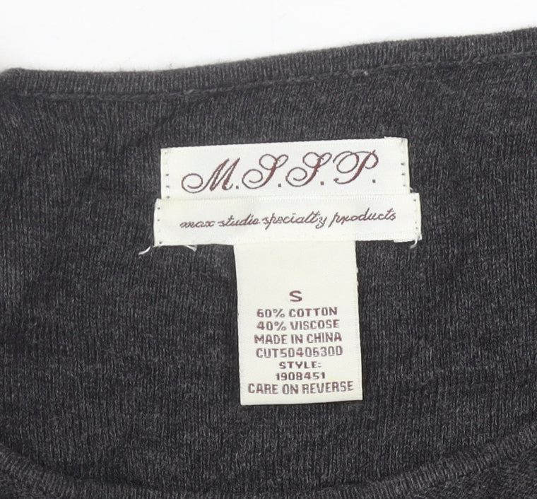 MSSP Women’s Grey Knit Fit & Flare Dress Size S Autumn Winter